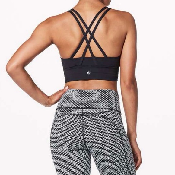 Lululemon Sports Bra SZ 2 Lululemon Energy Medium Support Black Bra - Picture 12 of 12